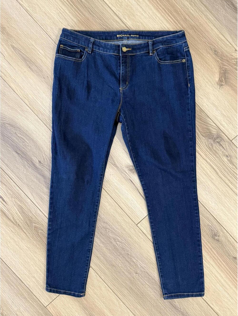 Michael Kors Jeans Womens 14 Blue Dark Wash Skinny Denim Stretch Mid Rise Casual